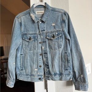 Reformation Blue Distressed Jacket